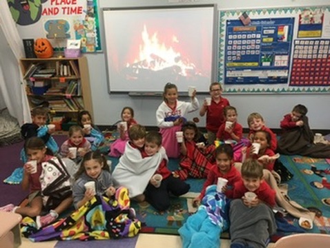 Cozy campfire pajama day