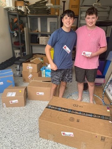 Boxes packed and ready for delivery