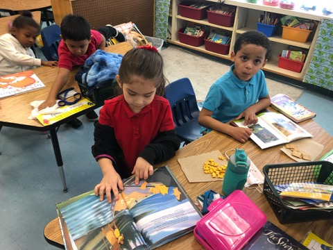 Reading time at their desks